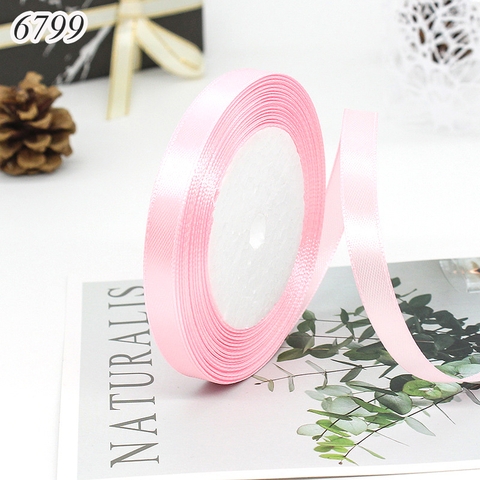 Cuộn 22m Ruybang trơn khổ 1cm Hồng Nhạt