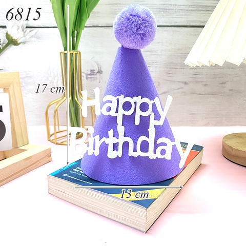 1 Chiếc mũ nỉ Tím gắn chữ HPBD TP