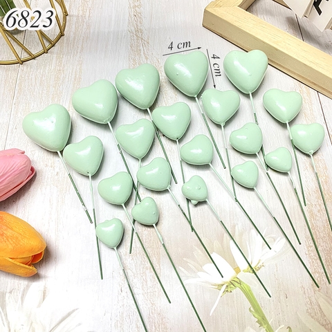 Gói 20 bi xốp tim Xanh Lá