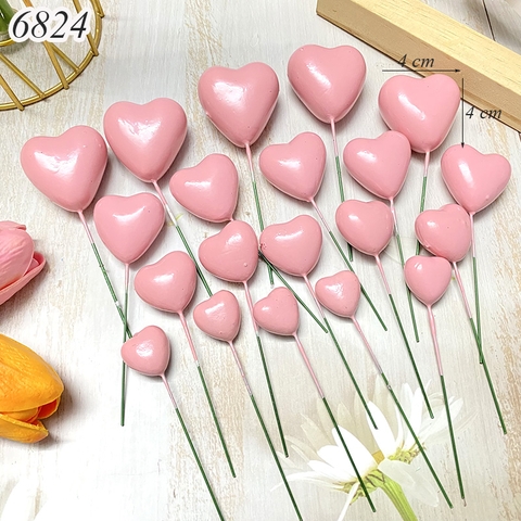 Gói 20 bi xốp tim Hồng.