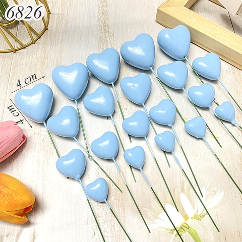 Gói 20 bi xốp tim Xanh Dương
