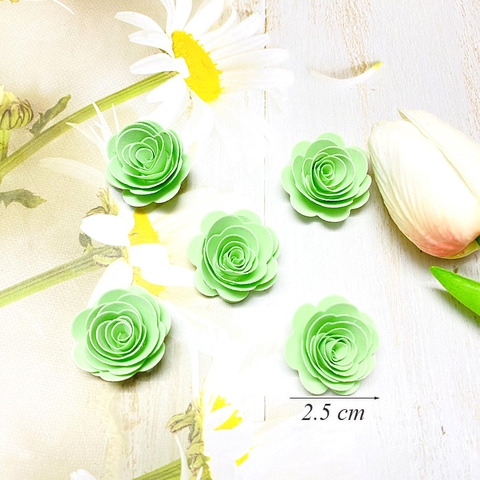 1 Bông hoa giấy size 2.5cm Xanh Ngọc