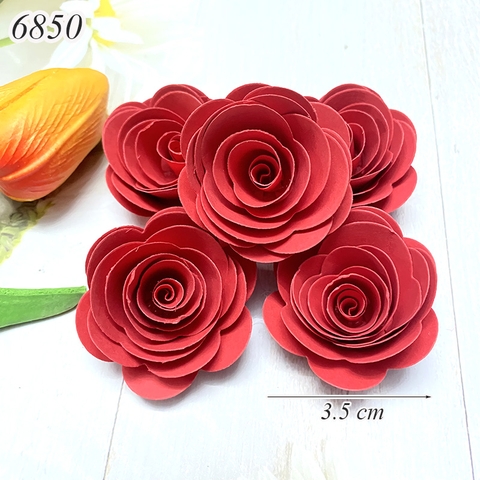 1 Bông hoa giấy size 3.5cm Đỏ