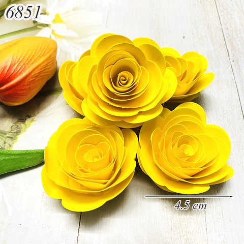 1 Bông hoa giấy size 4.5cm Vàng