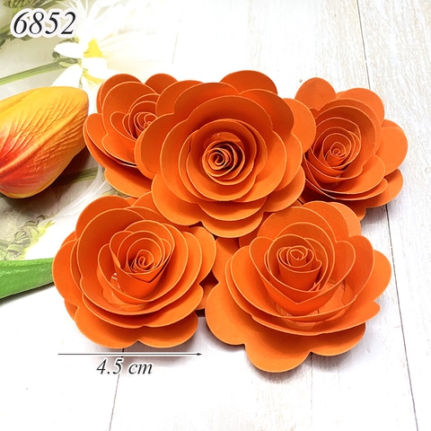 1 Bông hoa giấy size 4.5cm Cam