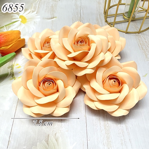 1 Bông hoa hồng giấy màu Cam Nhạt