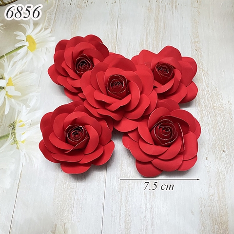 1 Bông hoa hồng giấy màu Đỏ