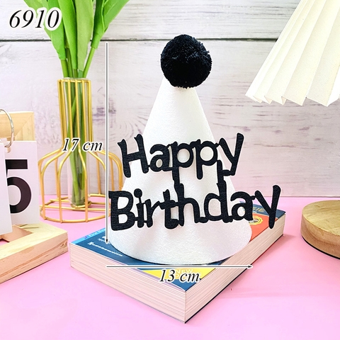 1 Chiếc mũ nỉ Trắng gắn chữ HPBD TP