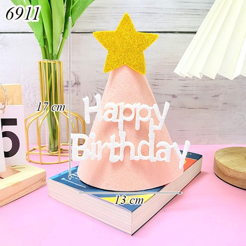 1 Chiếc mũ nỉ sao Hồng gắn chữ HPBD TP