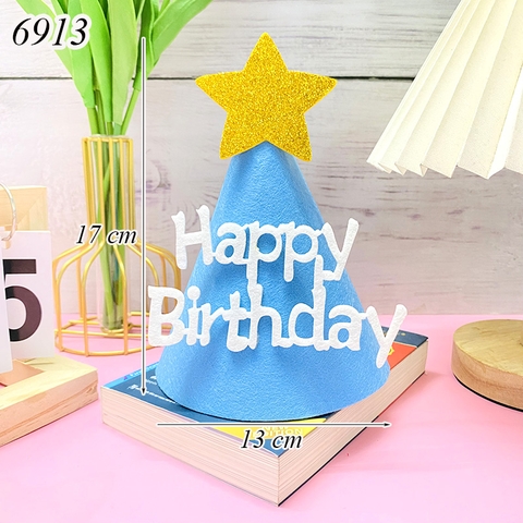 1 Chiêc mũ nỉ sao Xanh Dương gắn chữ HPBD TP