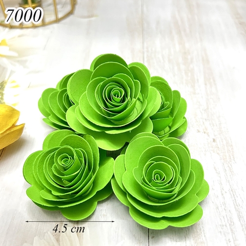 1 Bông Hoa Giấy 4.5cm Xanh Lá