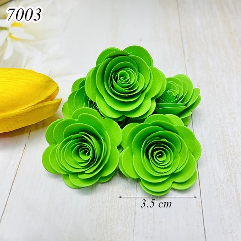 1 Bông Hoa Giấy 3.5cm Xanh Lá
