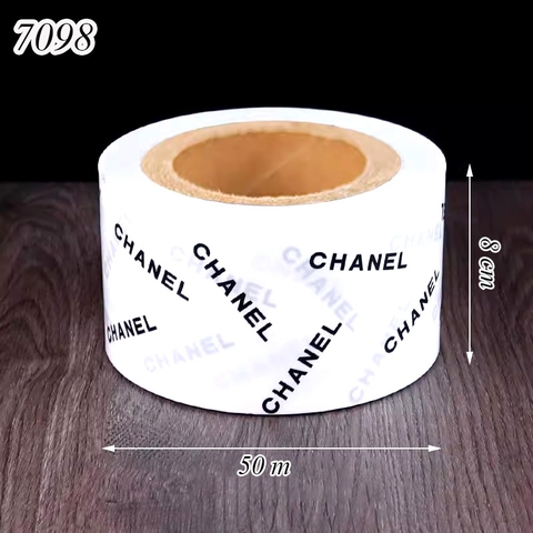 Cuộn mica bọc thành bánh Chữ Chanel 8cm