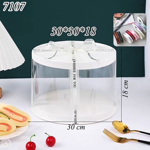 Hộp tròn nắp trắng + 3m Ruybang Size 30*30*18