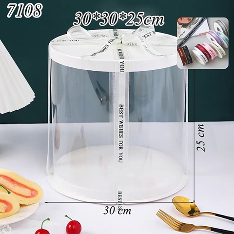 Hộp tròn nắp trắng + 3m Ruybang Size 30*30*25