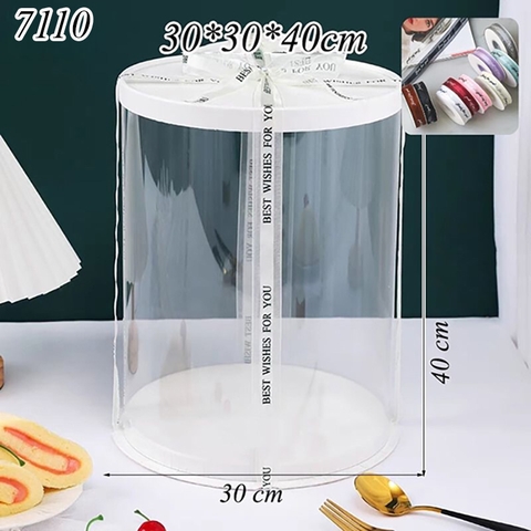 Hộp tròn nắp trắng + 3m Ruybang Size 30*30*40
