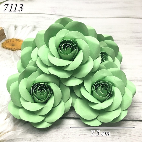 1 Bông hoa hồng giấy màu Xanh Ngọc