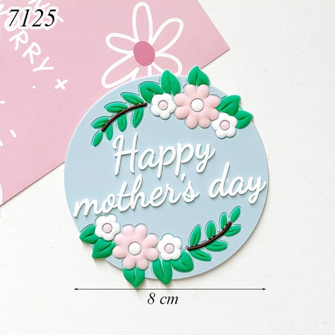 SLC-Silicon Happy mother day xanh dương TQ