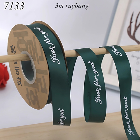 Lẻ 3m Ruybang just for you xanh lá khổ 2.5cm
