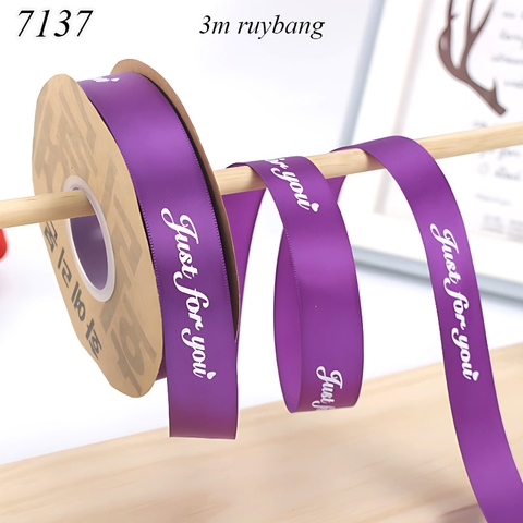 Lẻ 3m Ruybang just for you tím khổ 2.5cm