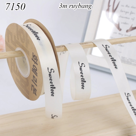 Lẻ 3m Ruybang sweet love trắng sữa 2.5cm