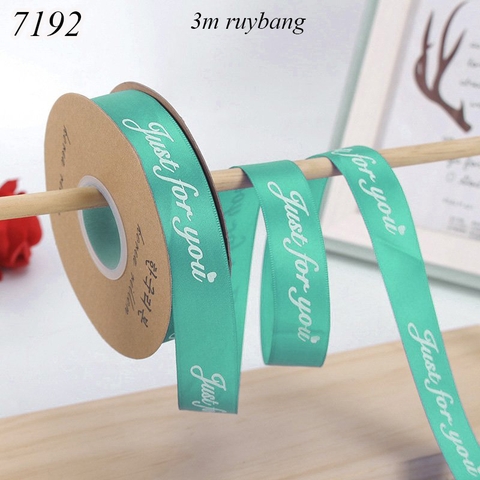 Lẻ 3m Ruybang just for you xanh ngọc khổ 2.5cm