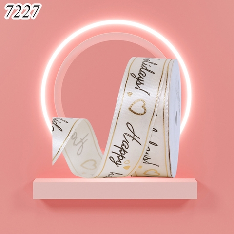 Cuộn 45m Ruybang Happy Holidays Trắng Sữa 2.5cm