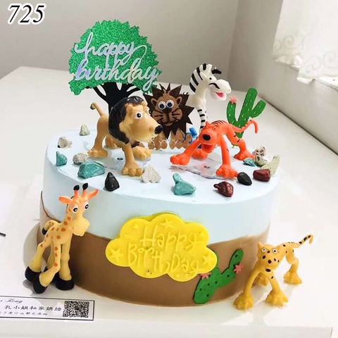 Tuong - Set 6 động vật rừng xanh nhựa
