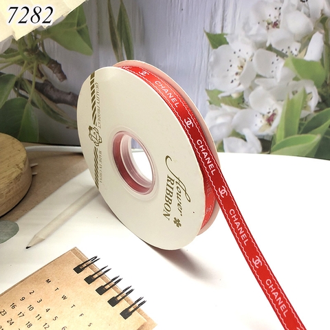 Lẻ 3m Ruybang chanel đỏ tươi 1cm