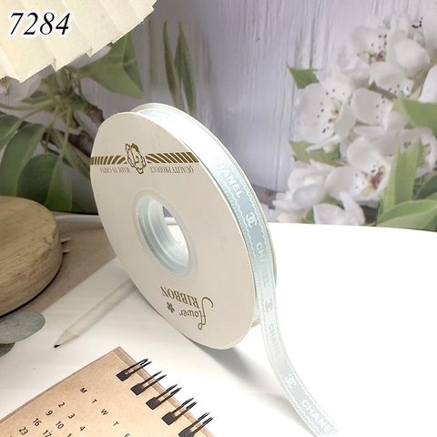 Lẻ 3m Ruybang chanel xanh dương nhạt 1cm