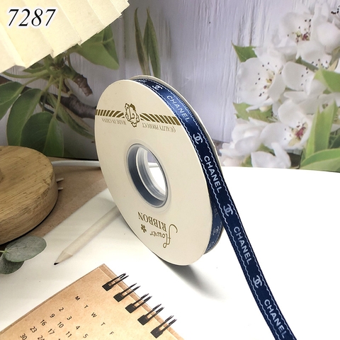 Lẻ 3m Ruybang chanel xanh dương đậm 1cm
