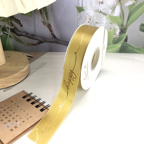 Cuộn 25m Ruybang Happy Vàng Đồng 2.5cm