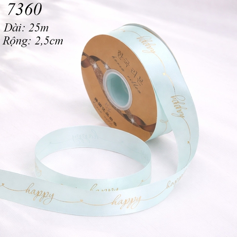 Cuộn 25m Ruybang Happy Xanh Dương Nhạt 2.5cm