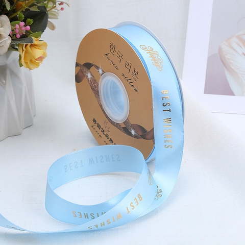 Lẻ 3m ruybang happy best wishes xanh dương 2.5cm