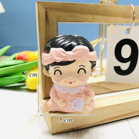 CN-bé gái bình sữa nơ hồng nhựa cứng