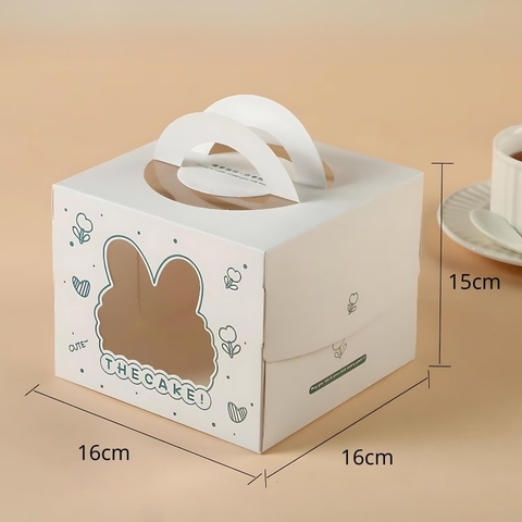 Hộp Giấy Thỏ Xanh Kèm Đế 16*16*15 TT
