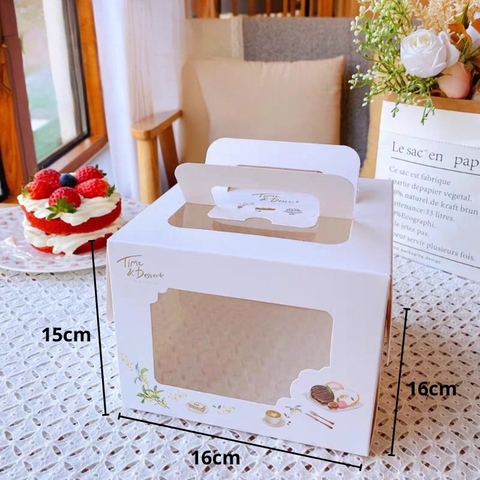 Hộp Giấy Dessert Kèm Đế 16*16*15 TT