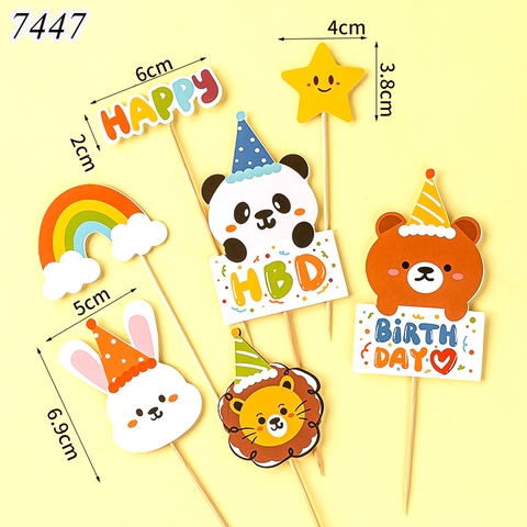 SCG-Set cắm HBD gấu thỏ sử tử TQ