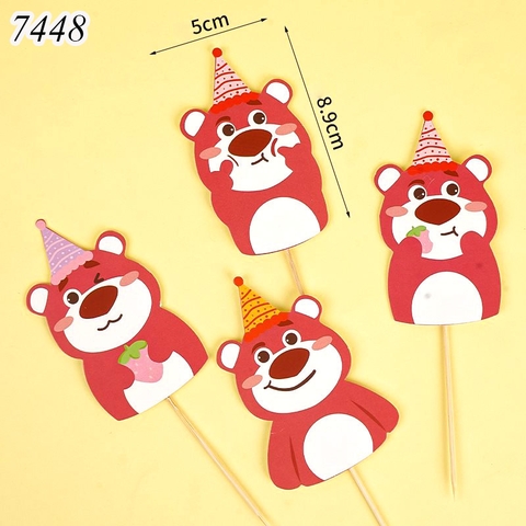 SCG-Set cắm 4 gấu dâu đội mũ TQ