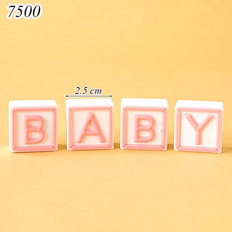 SLC- Silicon Chữ Baby Hồng Đặc Loại Nhỏ