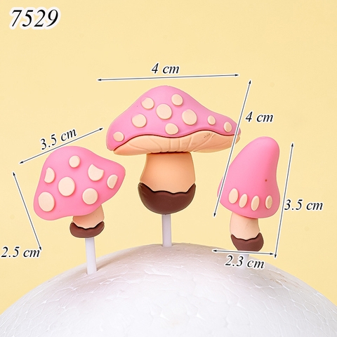 SLC- Que cắm silicon 3 nấm hồng