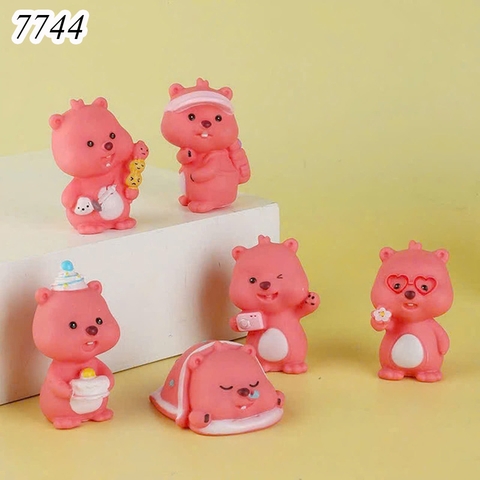 Bộ 6 loopy hồng nhựa dẻo TQ