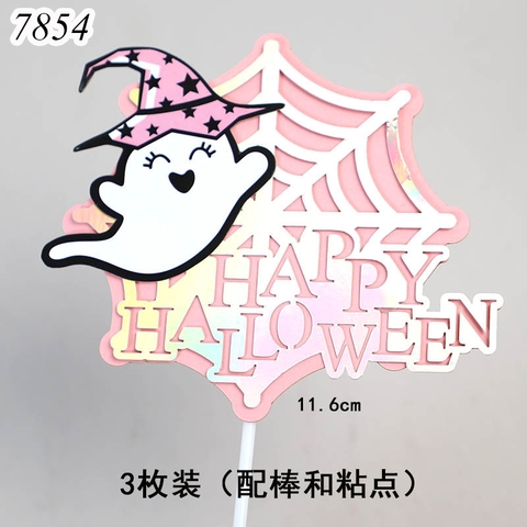 SCG-Set 3 thẻ cắm Halloween Bóng Ma Hồng TQ