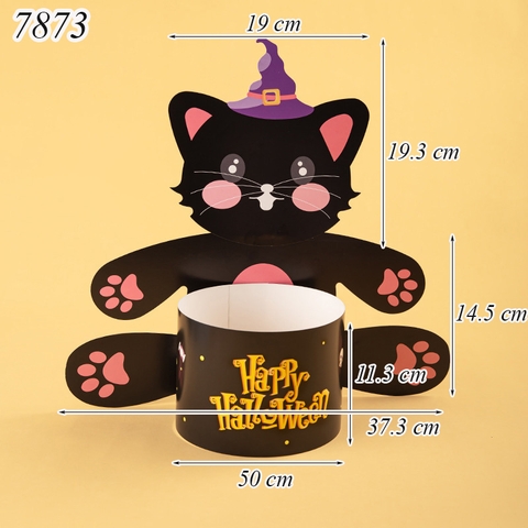 Set 5 Cuộn thành bánh Halloween hình mèo TQ