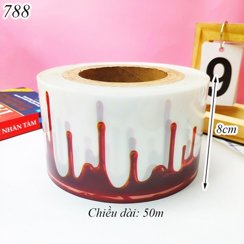 Cuộn mica quấn thành bánh socola 8cm