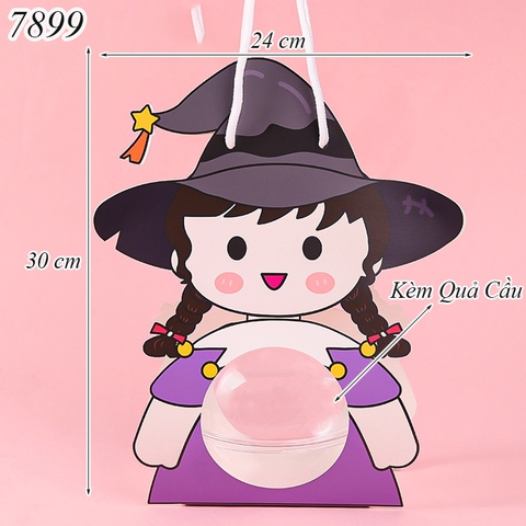 Set 5 Hộp Halloween Bé Gái + Quả Cầu