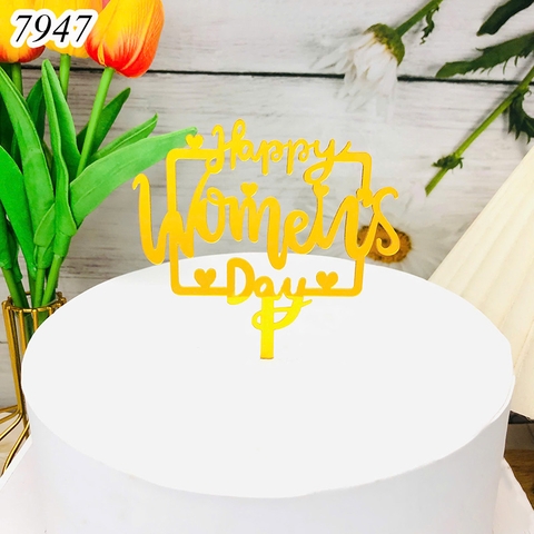 MK - 10 Meka Happy Women Day Viền Chữ Nhật Vàng