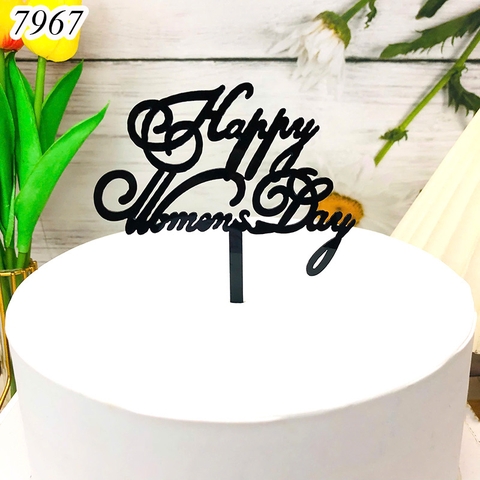MK - 10 meka chữ happy women's day Đen H ngang