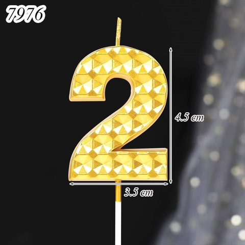 Nến Kim Cương Vàng Số 2