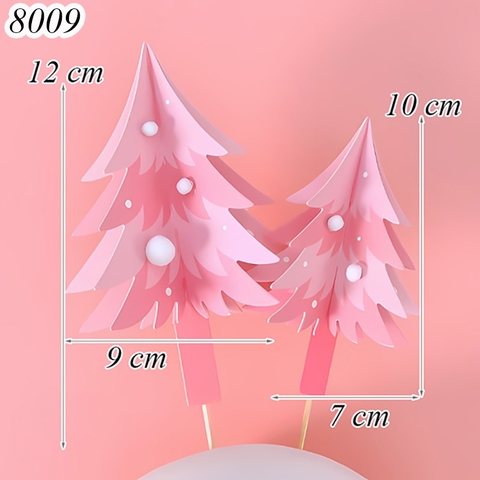 SCG-Set cắm cây hồng lá thông 3 chiều TQ (que cắm rời)